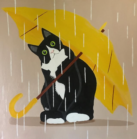 Cat with Umbrella